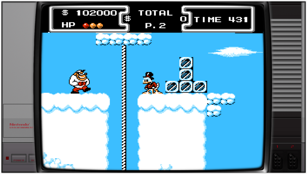 ducktales sur nes, les rapetous sont présents sur l'himalaya