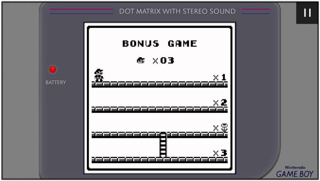super mario land game boy, en prenant la sortie haute, mario a atterri dans un mini jeu pour gagner des vies