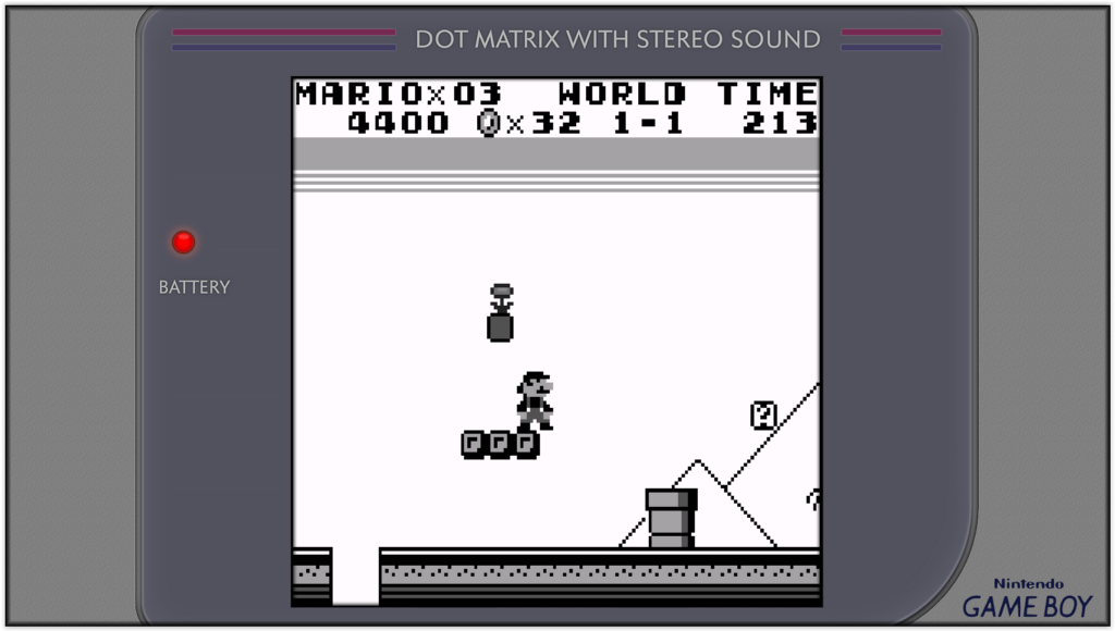 super mario land game boy, le power up fleur qui est différent dans cet opus